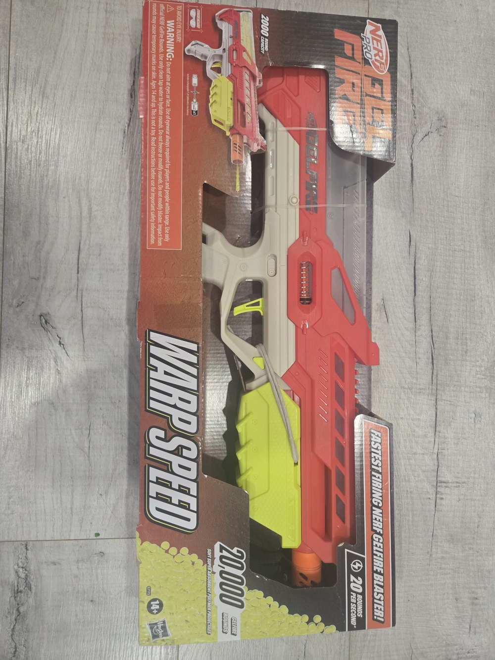 Nerf Pro Gelfire Warp Speed Motorized Blaster 20,000 Gelfire Rounds